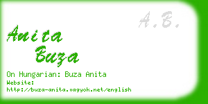 anita buza business card